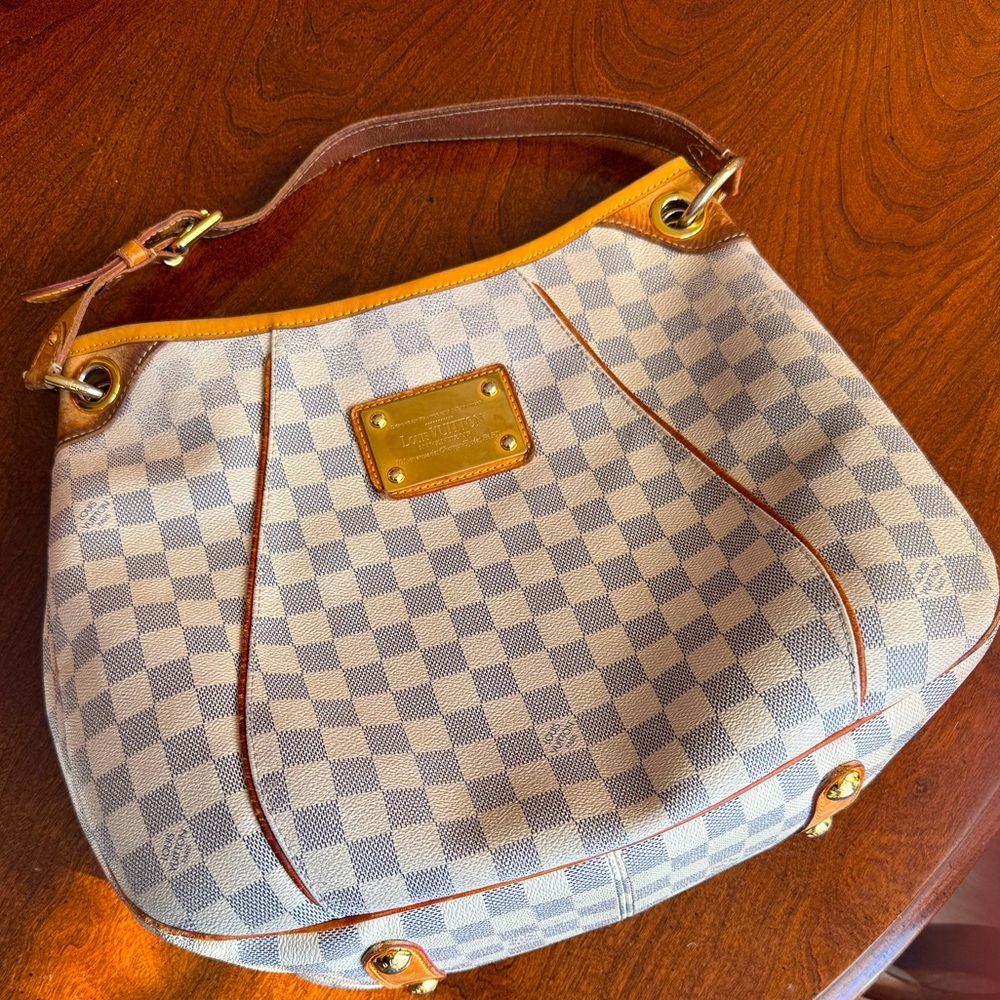 LOUIS VUITTON Damier Azur Galleria PM Shoulder Bag